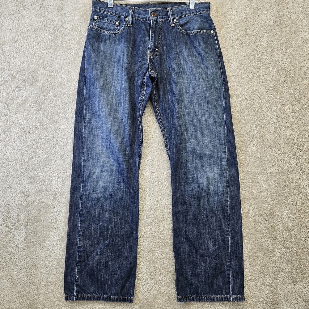 Levi's 514 Jeans Mens 32x30 Dark Wash Blue Denim Straight Leg Regular Fit
